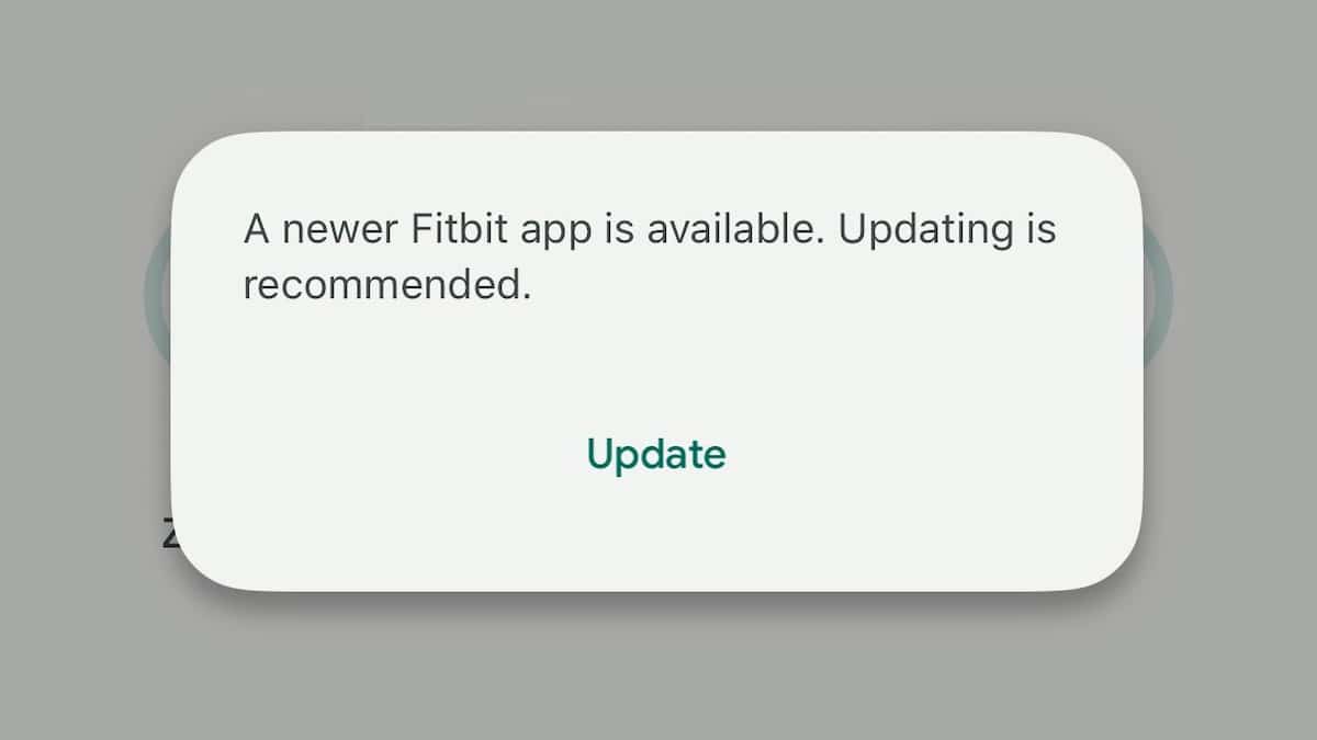 Fitbit app message