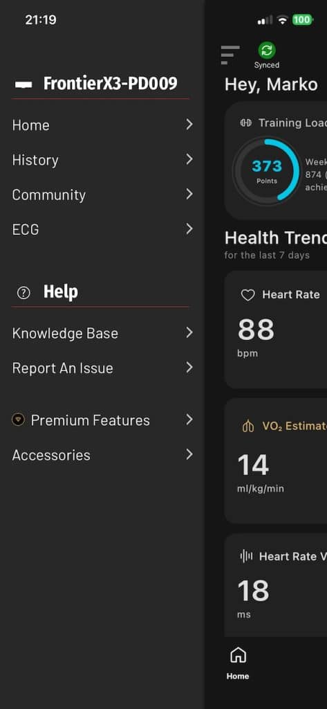 Frontier X3 app
