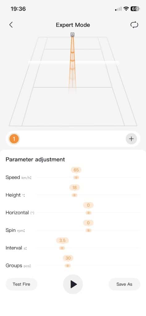 Lumistar Tero training modes